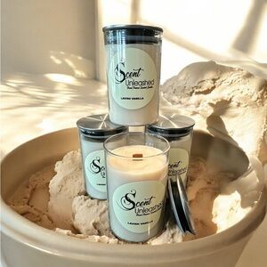 LAVISH VANILLA, SCENT UNLEASHED LLC LUXURY HAND POURED SCENTED CANDLES
